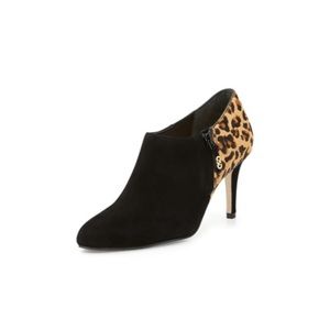 Cole Haan Grand OS 8B Raquel Suede & Calf-Hair Bootie in Black/Leopard